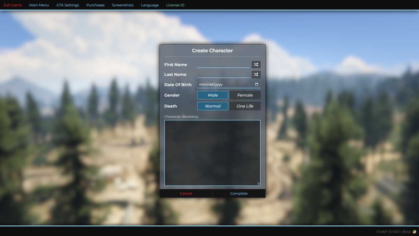 Character Creation